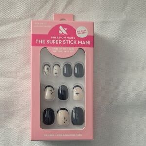 Olive & June The Super Stick Mani Midnight  Mixed & Cream Star Design